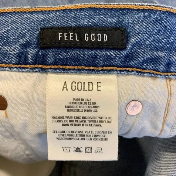 Agolde Women's‎ Cigarette Low Slung Distressed Cropped Straight Leg Size 28 - Picture 11 of 16